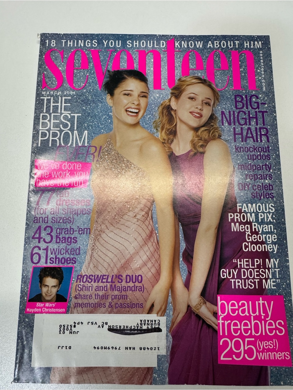 Seventeen 17 Teen Magazine March 2001 Prom Roswell’s Shiri & Majandra